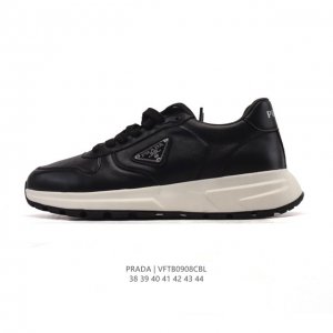 公司级 prada系列／prada 普拉达男士厚底增高运动跑步鞋 时尚板鞋 prada.普拉达高端品牌休闲慢跑鞋 完美做工.演绎完美选择的你。 码数: 38-4