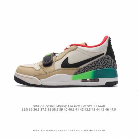 耐克 AJ 乔丹 Air Jordan Legacy 312 低帮运动鞋 AJ312 乔312百搭篮球鞋 酷炫混搭，谁人不爱？Air Jordan Legacy - 点击图像关闭