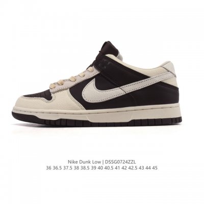 真标 耐克 Nike Sb Dunk Low Pro 女款运动鞋复古板鞋。采用柔软皮革鞋面，经久耐穿，塑就如元年款 Dunk 般的复古质感。鞋头透气孔，搭配鞋口