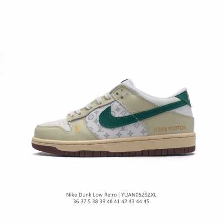 耐克 Nike Dunk Low Retro 运动鞋复古板鞋，路易威登 联名 作为 80 年代经典篮球鞋款，起初专为硬木球场打造，后来成为席卷街头的时尚标杆，现 - 点击图像关闭