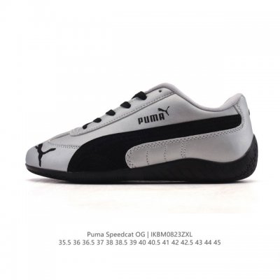 Puma Speedca Og 彪马极速赛车系列低帮德训风拼接复古百搭休闲运动赛车鞋 鞋款从80、90年代赛车手所穿的防火赛车鞋为原型，鞋身线条模仿了赛车的流线