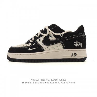 特价 Af1耐克 Nike Air Force 1 ‘07 Low 空军一号 2025年 新款 解构绑带 双鞋带 厚底增高百搭运动板鞋 原楦头原纸板 打造纯正空