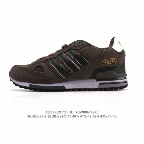 阿迪达斯 Adidas Zx 750 户外耐磨舒适运动休闲鞋男女同款经典运动鞋。80年代,Zx系列问世。这款经典鞋,采用热塑性聚氨酯橡胶 Tpu 鞋跟笼,搭配乙