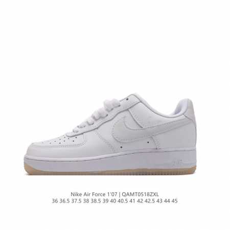 耐克 Nike Air Force 1 '07 Low 空军一号含气垫 低帮百搭厚底增高休闲运动板鞋。柔软、弹性十足的缓震性能和出色的中底设计，横跨复古与现代的 - 点击图像关闭