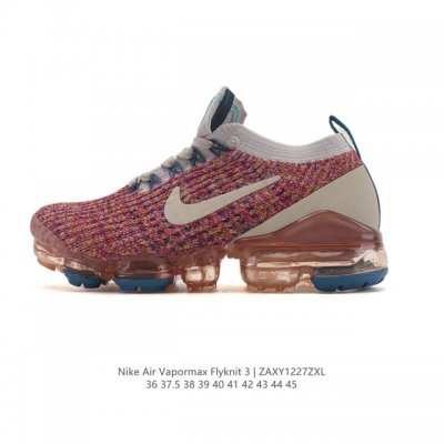 新品 耐克 Nike Air Vapormax Flyknit 3 三代 轻便透气 减震 防滑 跑鞋 全掌缓震气垫跑鞋时尚运动鞋，核心特点与技术： 该鞋款延续V
