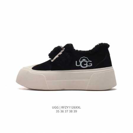 公司级ugg 复古女士低帮板鞋 潮流靴子 加绒加厚 厚底增高运动鞋 经典回归，演绎着z时代青年人生；行走的时尚风行标。材质：牛皮鞋面羊毛内里橡胶大底。 货号：M - 点击图像关闭