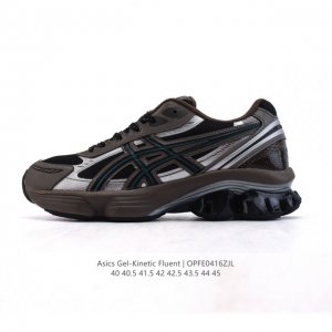 新品公司级 亚瑟士Asics Gel-Kinetic Fluent “Black Gold”黑银 舒适百搭 合成革防滑耐磨 低帮跑步鞋 男款 首先配色上十分经典