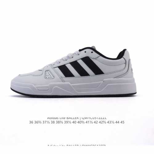 新品 阿迪达斯 Adidas Lite Baller 防滑耐磨 低帮小白鞋 复古休闲鞋 运动鞋 春夏季新款潮流百搭轻便运动滑板鞋休闲鞋 Jr5232搭配休闲运动