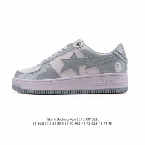 A Bathing Ape 安逸猿 男女同款气垫运动鞋复古板鞋 升级原楦原纸版数据开发，采用超软皮革鞋面材质，内置全掌Air Sole气垫定制联乘，日本里原宿潮