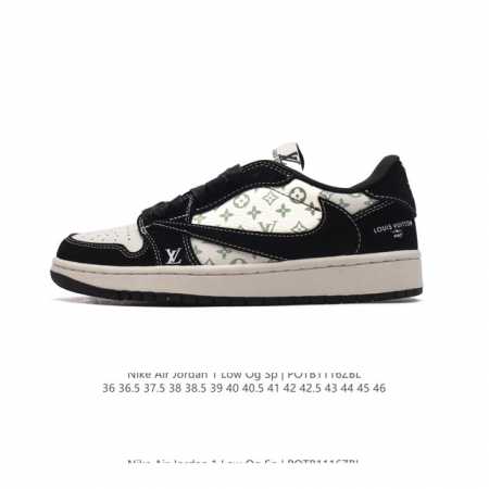 真标 耐克 Nike Air Jordan 1 Low Og Sp Military Blue Aj1乔1 路易威登联名 倒勾低帮篮球鞋 Aj1 乔丹1代 Aj - 点击图像关闭