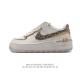 Nike 耐克低帮板鞋 空军一号 Af1马卡龙 Af1厚底增高百搭运动板鞋 Nike Air Force 1 “Shadow” 造型设计上与 Sacai X N