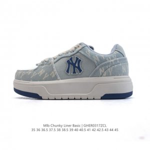 170 mlb Chunky Liner Basic 人气单品学长鞋系列轻量增高厚底百搭休闲运动板鞋 男女轻便胶鞋 高级街头休閒品牌鞋。Mlb Chunky L