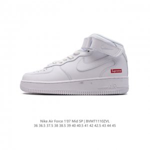 Nk Air Force 7 Mid AF1耐克 空军一号 AF1 中帮 魔术贴 厚底增高运动板鞋 原楦头原纸板 打造纯正空军版型。专注外贸渠道 全掌内置蜂窝气