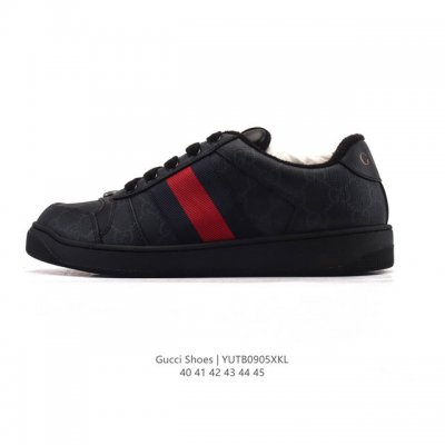 公司级 古驰男鞋 Gucci Screener系列做旧脏脏鞋 时尚厚底增高复古板鞋潮运动鞋，复古学院风款式与融入怀旧运动服风格的面料风靡数十年，不同风格演绎出的