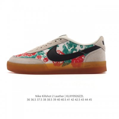 耐克板鞋 生胶米白 复古板鞋J.Crew X Nike 联名 Killshot Ii Leather 男女休闲复古运动鞋。采用米白色皮革制作鞋身，大号Swoos