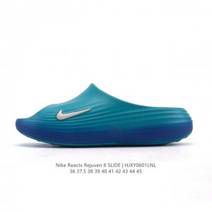 新品 耐克 Nike Reactx Rejuven8 Slide 沙滩拖鞋 露趾拖鞋 一体成型 一脚蹬 厚底增高休闲柔软回弹耐磨踩屎感透气凉拖鞋 25夏季新款轻