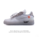耐克Nike Off-White X Air Force 1 Ow联名空军一号厚底增高运动板鞋 小白鞋 鞋款延续了此次联名的设计风格，鞋身内侧同样印有大面积标语