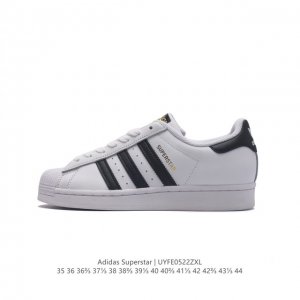 公司级 阿迪达斯 Adidas Superstar 三叶草经典贝壳头系列 新款休闲板鞋潮流男女士运动鞋 。鞋面柔软皮革材质 标志性的贝壳鞋头，锯齿三条纹，简约的