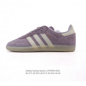 阿迪达斯Kasinaxadidasoriginalssamba联名桑巴训练鞋 三叶草 休闲运动板鞋 T头鞋，以简约大方的造型设计,没有过多的装饰和图案，显得非常
