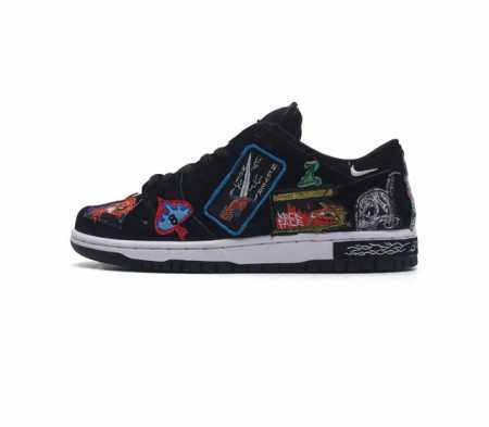真标 耐克 Neckface X Nike Sb Dunk Low 黑色 万圣节 滑板鞋 此款鞋身布满各种涂鸦画风的妖魔鬼怪 正好是 Neckface 最擅长的 - 点击图像关闭
