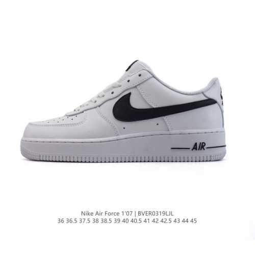 100 耐克 Nike Air Force 1 '07 Low 空军一号含气垫 小白鞋 低帮百搭厚底增高休闲运动板鞋。柔软、弹性十足的缓震性能和出色的中底设计，