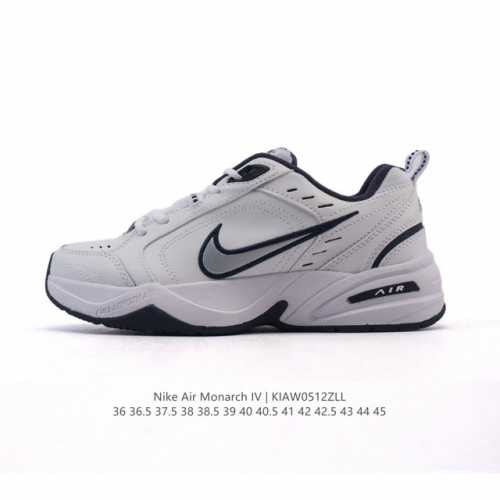 真标 耐克 Nike Air Monarch Iv男女子训练鞋厚底老爹鞋休闲复古运动鞋。Nike Air Monarch Iv 运动鞋为你打造出众的训练装备，耐
