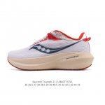 公司级 Saucony 索康尼 Triumph系列 胜利 21代 中性跑鞋 强缓震跑步鞋轻便男女款厚度增高跑鞋透气运动老爹鞋子，是来自美国的专业跑鞋品牌，成立于