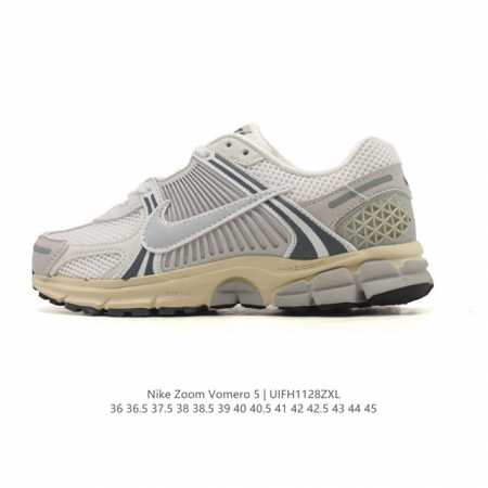 Nike 耐克夏季 Zoom Vomero 5 运动鞋休闲训练跑步鞋，Nike Zoom Vomero 5 运动鞋妥帖包覆足部，提供透气支撑效果。耐穿材料组合设 - 点击图像关闭