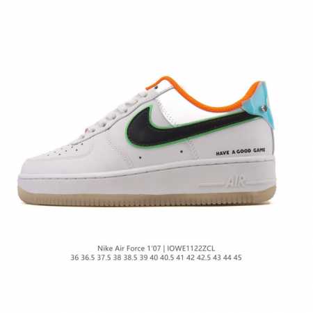 耐克 Nike Air Force 1 '07 Low 空军一号含气垫 低帮小白鞋 百搭厚底增高休闲运动板鞋。柔软、弹性十足的缓震性能和出色的中底设计，横跨复古 - 点击图像关闭
