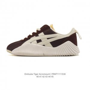 新品 Onitsuka Tiger Acromount是鬼塚虎品牌推出的复古风格休闲运动鞋，设计灵感源自20世纪70年代的钉底田径鞋，结合现代舒适科技。材质：皮
