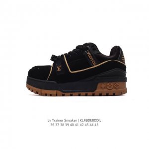公司级 路易威登louis Vuitton Lv路易威登板鞋 时尚厚底增高运动鞋 潮男女鞋 舒适防滑底和百搭性霸屏整个时尚娱乐圈，细节调整完美主义！鞋面采用专柜