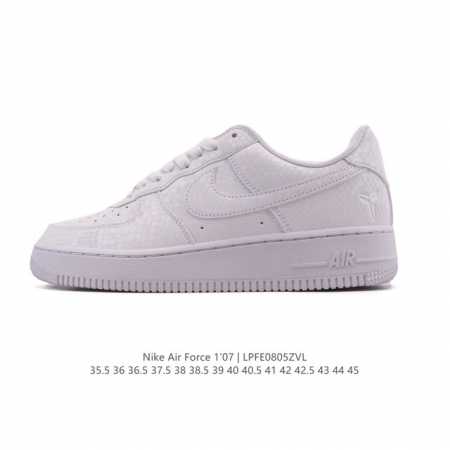 科比联名公司级 新款 Af1耐克 Nike Air Force 1 ‘07 Low 空军一号 气垫厚底增高百搭运动板鞋 原楦头原纸板 小白鞋 打造纯正空军版型， - 点击图像关闭