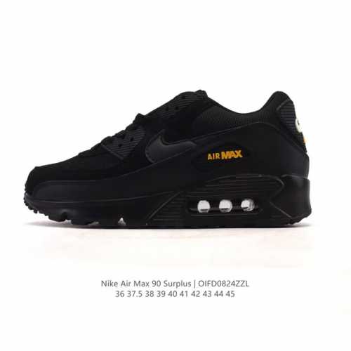 Nike 耐克 Air Max 90 Surplus 男女子休闲运动鞋 气垫运动鞋 透气舒适减震耐磨底休闲运动跑步鞋，设计均采用无缝防水 Tech Tuff 挡