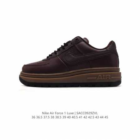 耐克 Nike Air Force 1 Low Luxe 空军一号低帮厚底休闲运动板鞋 鞋款以1982年原版经典的 Air Force 1 Luxe 为蓝本，继 - 点击图像关闭