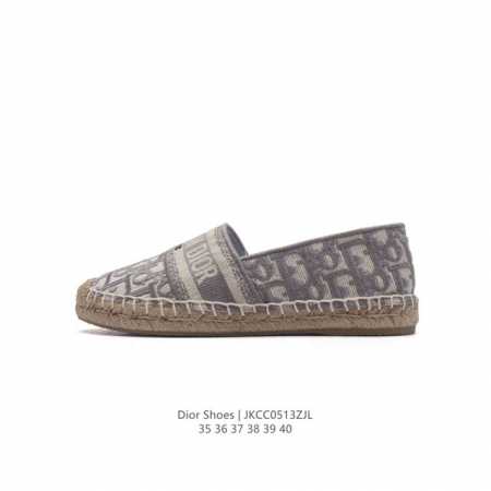 迪奥 Dior Dior 迪奥 女鞋 女士平底单鞋 平跟鞋 渔夫鞋经典dior标志通勤百搭舒适。Dior代表的是一种风格，一种历久弥新的独特风格。如果说其他品牌 - 点击图像关闭