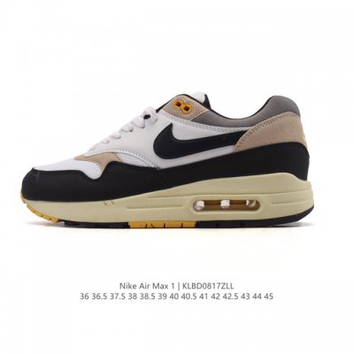 耐克 Nike Air Max 1 男女子运动鞋 从法国建筑中汲取设计灵感，兼具运动风范和时尚格调，是此系列起初搭载 Air 的鞋款。疾速外观、经典缓震配置和经