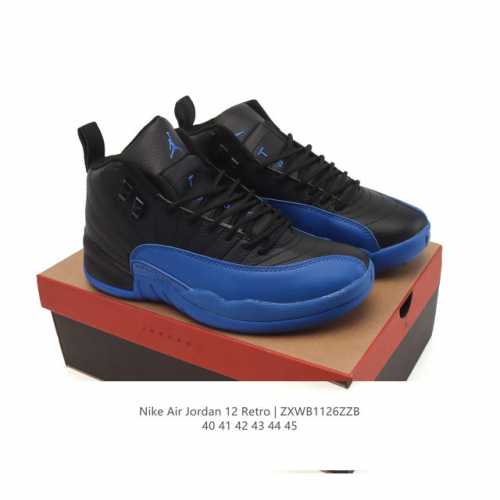 耐克 Aj 乔丹12代 Nike Air Jordan 12 Retro 篮球鞋 真碳含气垫 Aj12代 复刻男子运动鞋，重现设计师汀克 哈特菲尔德广受赞誉的