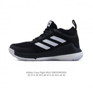 新品公司级 Adidas 阿迪达斯正品Crazyflight Mid 男女士高帮训练鞋 舒适 减震防滑耐磨 低帮 训练鞋 经典耐磨轻质防滑舒适运动鞋中国女排同款