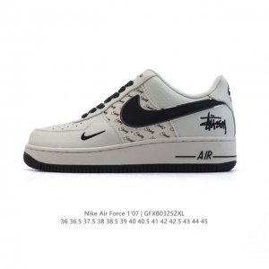 160 【头层皮】耐克 Nike Air Force 1 '07 Low 空军一号 小白鞋 含气垫 低帮百搭厚底增高休闲运动板鞋。柔软、弹性十足的缓震性能和出色