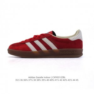 200 【公司级】阿迪达斯 Adidas Originals Gazelle Indoor复古三叶草防滑透明橡胶板鞋经典运动鞋。这款经典鞋,忠于原版设计,缀撞色