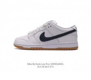 耐克 Nike Sb Dunk Low Pro 女滑板鞋 经典复古运动鞋 采用低帮设计 塑就经典 Dunk 风格 鞋垫后跟搭载 Zoom Air 气垫 加衬鞋舌