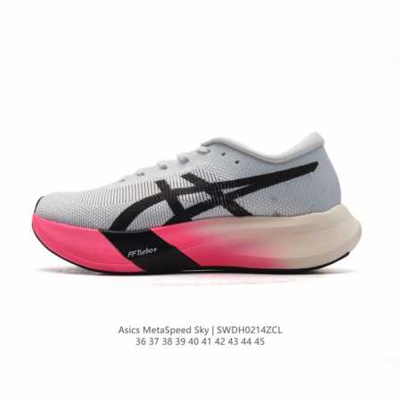 Asics亚瑟士全新碳板竞速跑鞋，Metaspeed Sky马拉松缓震跑步鞋 亚瑟士Asics Metaspeed Sky 是一款专业级出色的碳纤维板跑步鞋，具 - 点击图像关闭