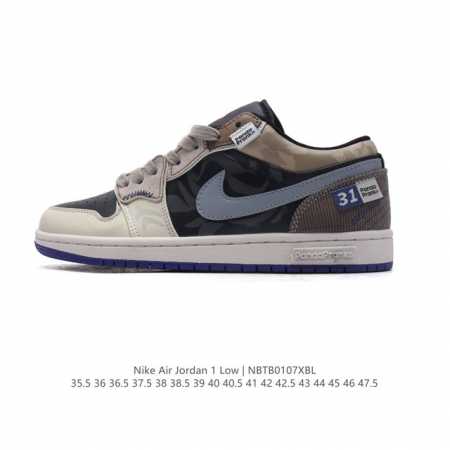 公司级 真标性比价新配色出货air Jordan 1 Low Panda 低帮 熊猫 Aj1 乔丹1代 Aj1 乔1 低邦乔丹篮球鞋系列 鞋身采用灰色打造鞋身框 - 点击图像关闭