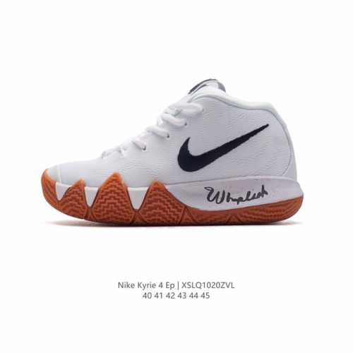 耐克Nike Kyrie Low 4 Ep 欧文4代低帮男子实战篮球鞋 鞋身轮廓延续欧文一贯的犀利造型，鞋面采用轻质网面搭配皮革呈现，兼顾轻质透气与支撑包裹。上