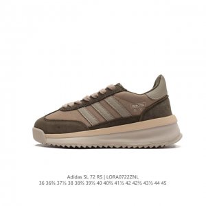 阿迪达斯adidas Sl 72 Shoes 经典复古薄底运动鞋 T头鞋 三叶草复古休闲跑步鞋休闲运动鞋 这款经典运动鞋携复古型格，来访你的活力日常 采用舒爽尼