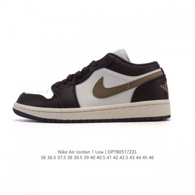 真标 耐克 乔丹Air Jordan 1 Low Aj1 乔1 乔丹1代Aj1 低帮复古文化休闲运动篮球鞋 该鞋款从 1985 年元年款汲取设计灵感 焕新演绎简