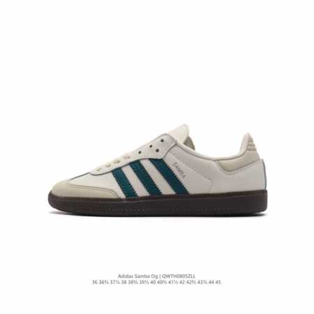 阿迪达斯 德训鞋 Adidas Originals Samba Og Shoes 经典运动鞋小白鞋 T头鞋 彰显休闲摩登风情的时尚经典鞋。它诞生于50年代的足球 - 点击图像关闭