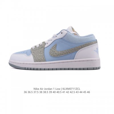 耐克 乔丹Air Jordan 1 Low Aj1 乔1 乔丹1代Aj1 低帮复古文化休闲运动篮球鞋。从1985 年面世的元年款汲取设计灵感，采用简洁大方的经典