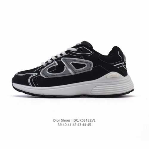 dior迪奥 男鞋 D-Connect 氯丁橡胶运动鞋 厚底增高老爹鞋 外贸平台专供 官方19Ss走秀款 采用透明橡胶镶片设计 高弹力透气针织面 鞋带饰以 Di