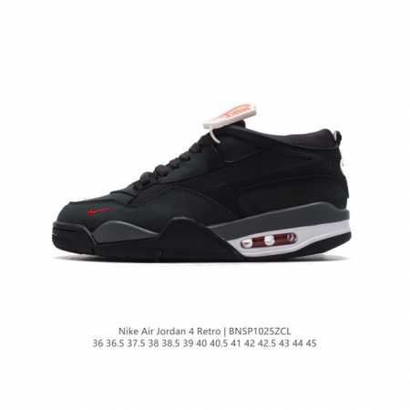 耐克 Nike Air Jordan 4 Retro OG 低帮 迈克尔 乔丹AJ4代乔4 复古休闲运动文化篮球鞋。秉承轻量化的速度型篮球鞋设计思想完成设计，降 - 点击图像关闭